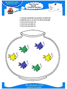 Çocuklar İçin Sayılar Çalışma Sayfaları 